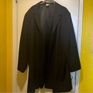 Avenue Long Black Coat, 22, Plus Size
